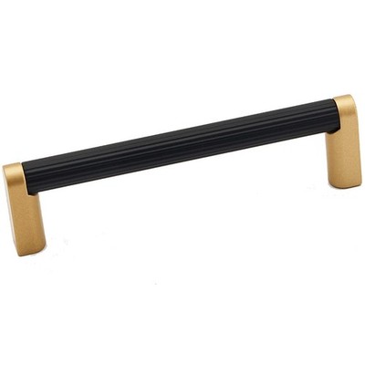 Alno A2904-35-CHP/MB Alta Moda 3 1/2'' Pull Ribbed Bar Champange/Matte Black