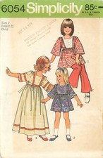 Simplicity 6054 Caftan in 2 Lengths w Square Neckline Sz 2 CUT COMPLETE