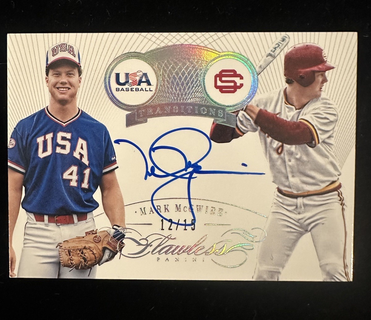 Mark McGwire 2016 Panini Flawless Transitions Auto SSP 12/25 low Pop *RARE*