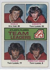 1975-76 Topps Team Leaders Eric Vail Tom Lysiak #313 1do2