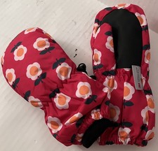 Cat  Jack Girls 2T-5T Pink Floral Mittens 3M Thinsulate Water Resistant Snow