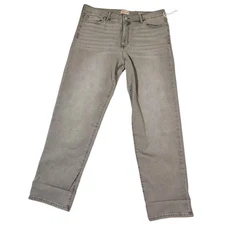 NWOT Sofia by Sofia Vegara Women's Gray Beatrice Relaxed Boyfriend Jean Size 10