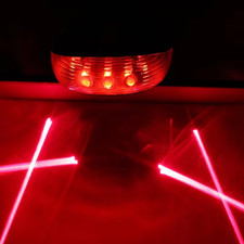 Bicycle Bike LED Lights 2 Lasers 5 LED Waterproof Cycling Taillight Safety Warni