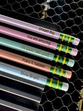 Positivity Pencils - Set Of 5 Motivational Writing Tools