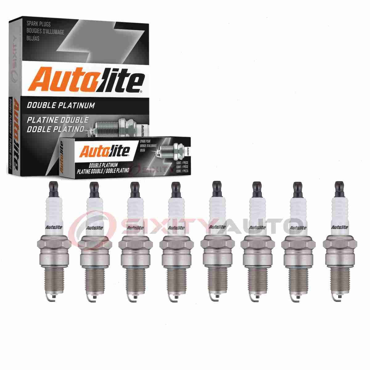 8 pc Autolite Double Platinum Spark Plugs for 1967 Plymouth Belvedere II vq