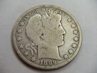 1899-P  LIBERTY  BARBER  SILVER  HALF  DOLLAR  "PHILADELPHIA"  GOOD+