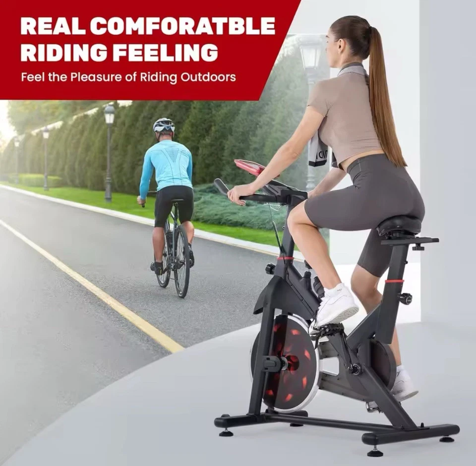 Cyclette Spinning Bike Bicicletta Regolabile Display lcd Cardio Fitness Palestra - Immagine 3 di 4