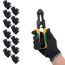 APQ 24 Pack Gray String Knit Gloves 9. Cotton Polyester Gloves. Washable Gloves