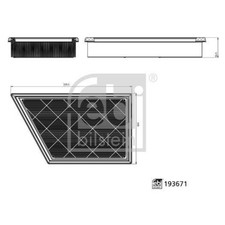 1x Luftfilter FEBI BILSTEIN 193671 passend für FORD VW FORD MOTOR COMPANY