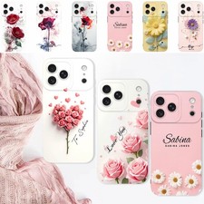 Romantic Customized Floral Phone Cover Touch TPU Case For iPhone 17 15 16 14 Air