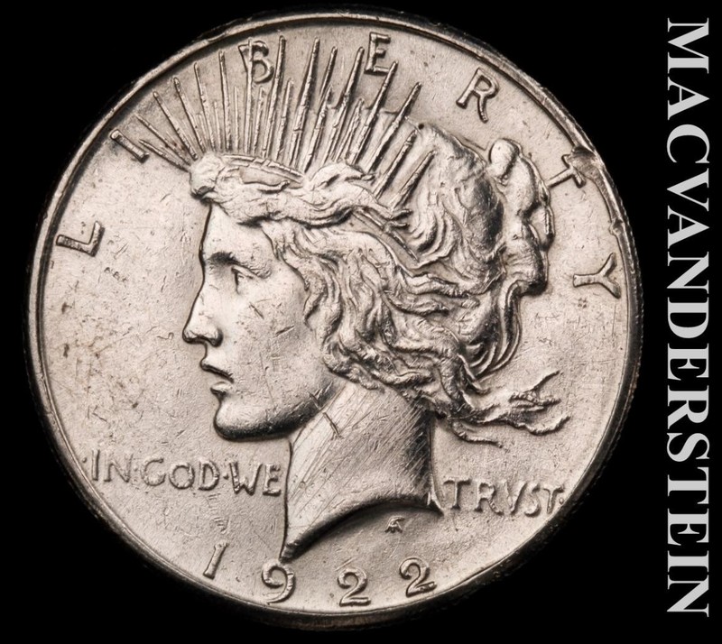 1922-S Peace Dollar- Scarce Better Date- Luster- No Reserve #L6998