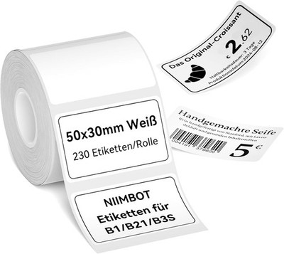 NIIMBOT Etiketten Selbstklebender Etikettenband Für B1 B1Pro B2 B2Pro B21 B21Pro