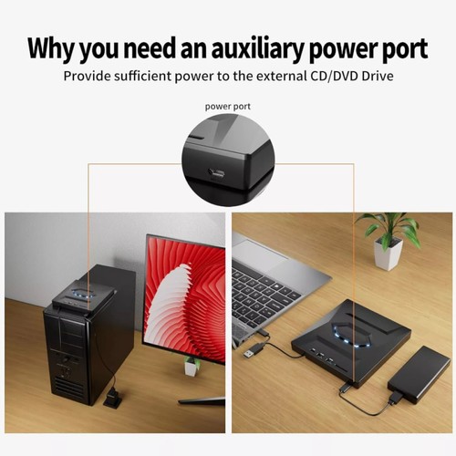 7 in 1 USB 3.0 Externes Laufwerk DVD CD UHD 4K Brenner Player für Laptop PC 2025 - Afbeelding 9 van 12