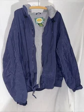 Cabelas Men’s Coat Duck Canvas Size XXL Tall Jacket Black Hooded Lined