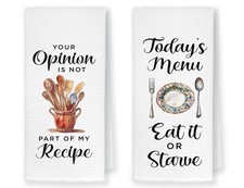 Funny Housewarming Gifts,Kitchen Towels Set of 2, Hostess Chef Gifts for Wome...