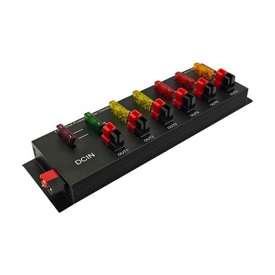 GUIRUIMOON 1 in 6 Connector Power Divider Board 40Amp 1-6, Black