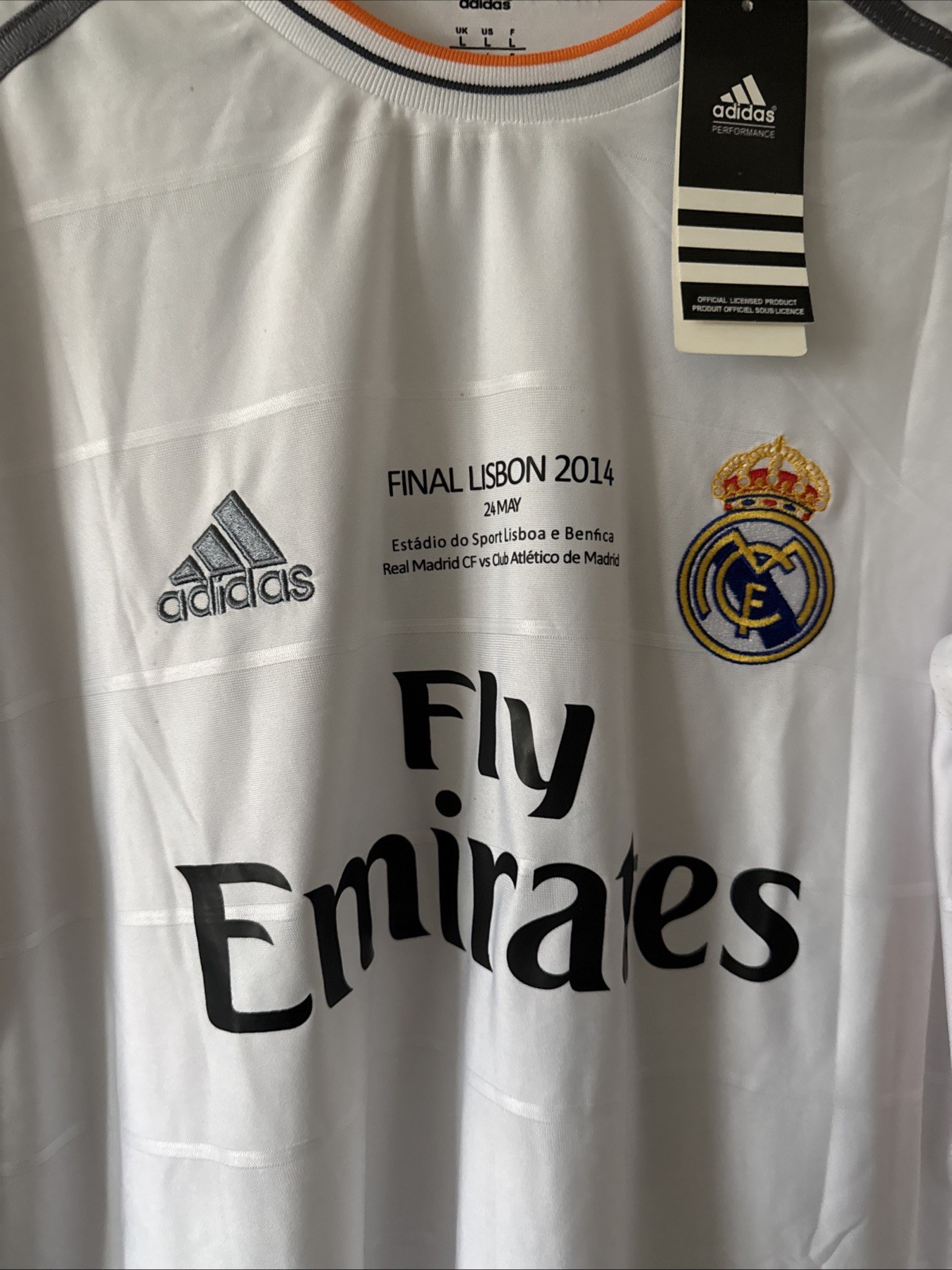 Men’s adidas Cristiano Ronaldo #7 Real Madrid 2013-14 Champions Jersey Sz L NWT thumbnail 2