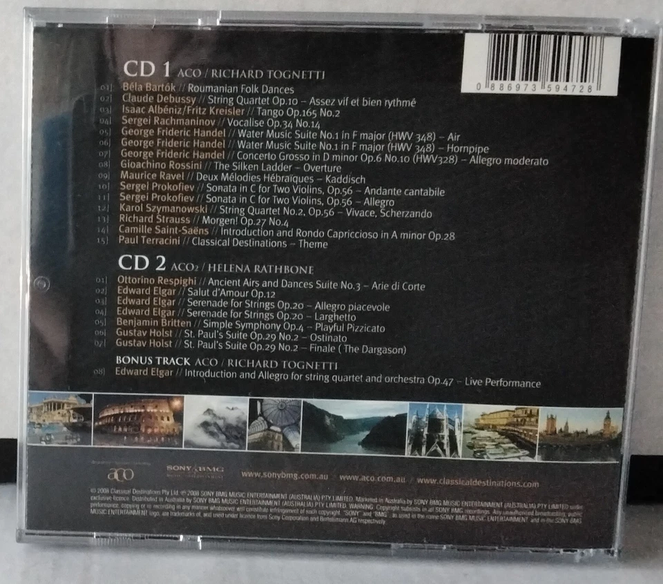 AUSTRALIAN CHAMBER ORCHESTRA Classical Destinations II TOGNETTI RATHBONE AUS CD - Image 2 of 3
