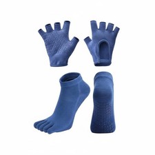 Non-Slip Fitness Socks and Gloves Ventilated Top Design Exercise Accessories