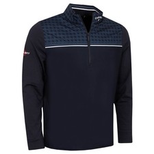 Image of Callaway Mens 2026 Odyssey Printed Block Pullover 1/4 Zip Stretch Golf Sweater