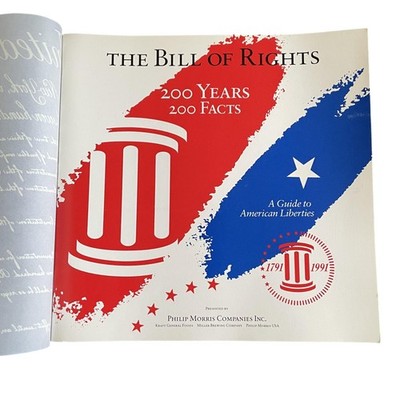 Vintage Bill Of Rights 200 Years 200 Facts Philip Morris PB 1990 Red White Blue
