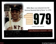 2004 Topps Tribute HOF Relics #WM2 Willie Mays GAME USED BAT GIANTS