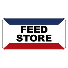Feed Store Retro Vintage Style Metal Sign - 8 In X 12 In With Holes