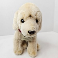FAO Schwarz Lab Puppy Plush Tan Dog Red Collar Labrador Stuffed Animal Toy