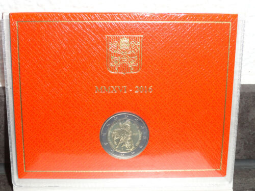 Moneda especial de 2 euros AÑO DE LA MISERICORDIA del Vaticano 2016 en carpeta - Imagen 1 de 7