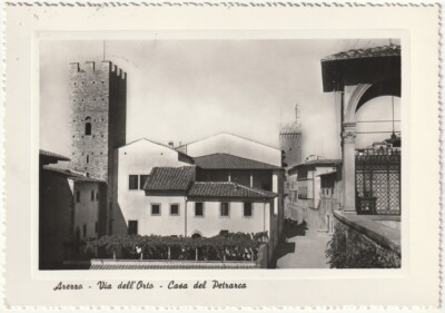 AREZZO - VIA DELL'ORTO - CASA DEL PETRARCA - TRAVEL 1957 -7908-