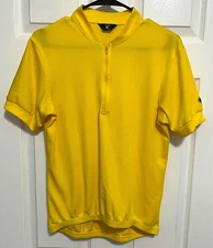 CANARI Men 1/4 Zip Short Sleeve Yellow Cycling Biking Bike Jersey Size ?