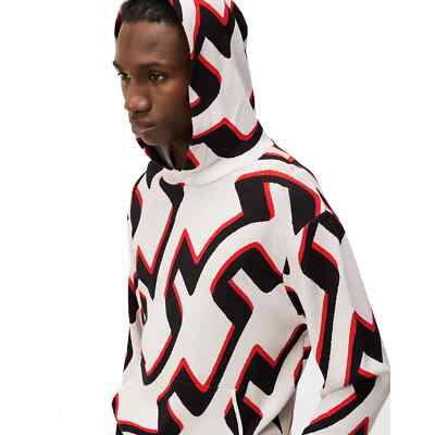 J Lindeberg Men's ADI KNITTED HOODIE AMKW09406 A041 White