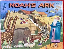 Hard To Find Rare Vintage Large Noah  s Ark Colorforms Homeschool Bible Game Toy