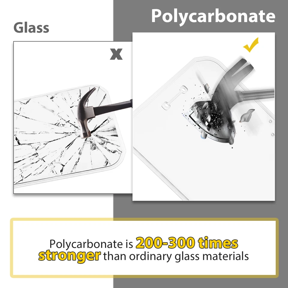 Puerta de policarbonato transparente de 1/2" para Kubota SVL65 SVL75 SVL90 SVL95 #V0621-34520-12 Foto 3 de 4