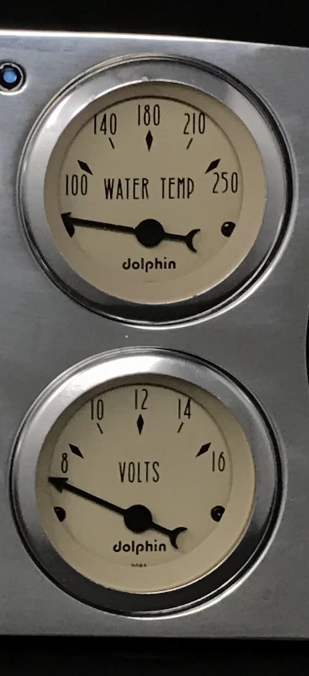 Panel de instrumentos Packard 1936 calibre 6 inserción velocímetro mecánico bronceado Foto 4 de 4