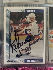 Ray Ferraro autographed hockey card 