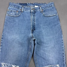 Levis Jeans Mens 33x30 Blue 560 Loose Workwear Light Wash Out USA Made Thrashed
