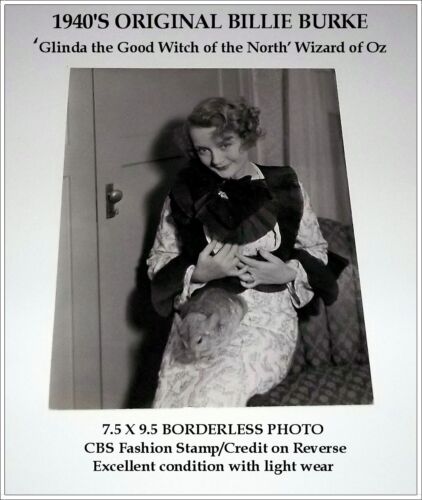  Vintage Original 1940's Billie Burke (Good Witch Wizard of Oz) CBS Credit Stamp - 第 1/2 張圖片