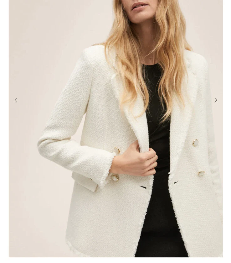 Tweed white clearance blazer