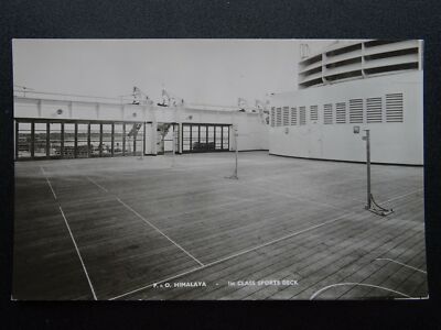 Versand P&O LINER - HIMALAYA - 1. KLASSE SPORTDECK um 1950 RP Postkarte