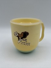 Vintage Tommee Tippee Sippy Cup Weighted Bottom 1960's Child's Drinking Cup Bear