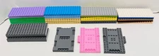 HUGE LOT OF 30 LEG0 8 X 16 STUD BASE PLATE LOT - ASSORTED COLORS