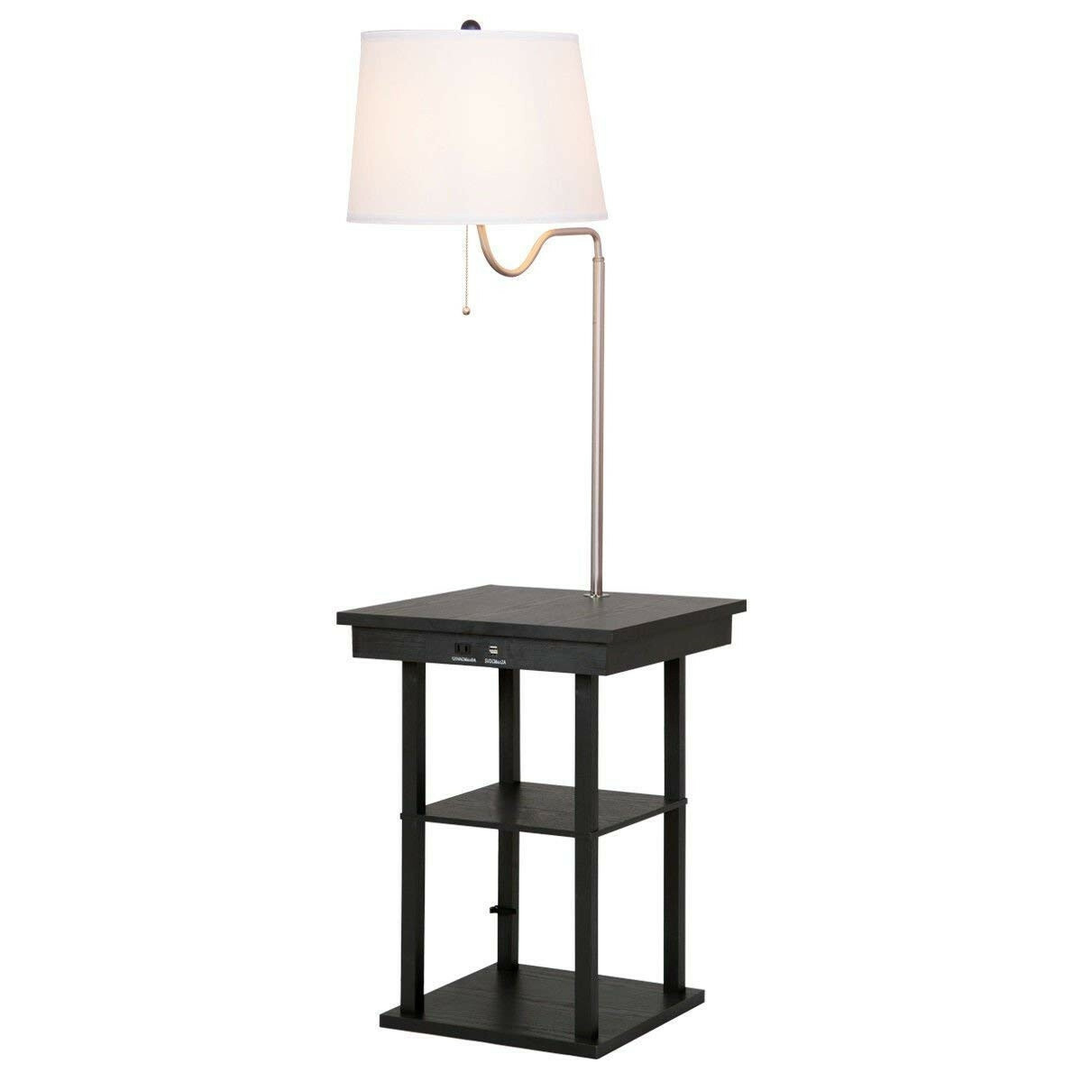 floor lamp with table and usb port