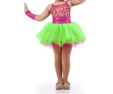 Child Extra Small TUTTI FRUITTI Jazz Tap Dance Dress Costume