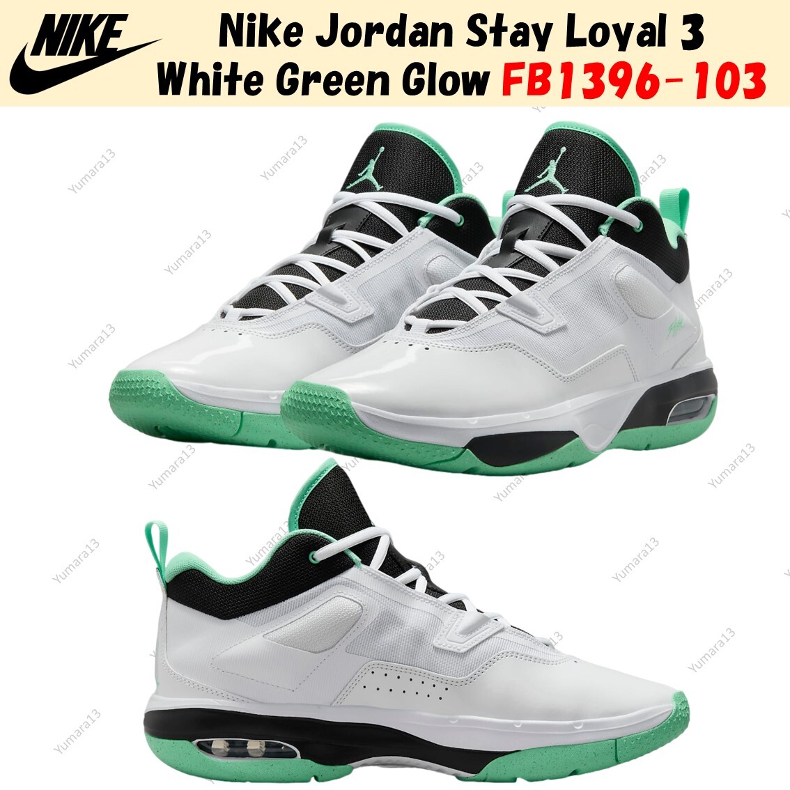 Nike Jordan Stay Loyal 3 White Green Glow FB1396-103 Men's