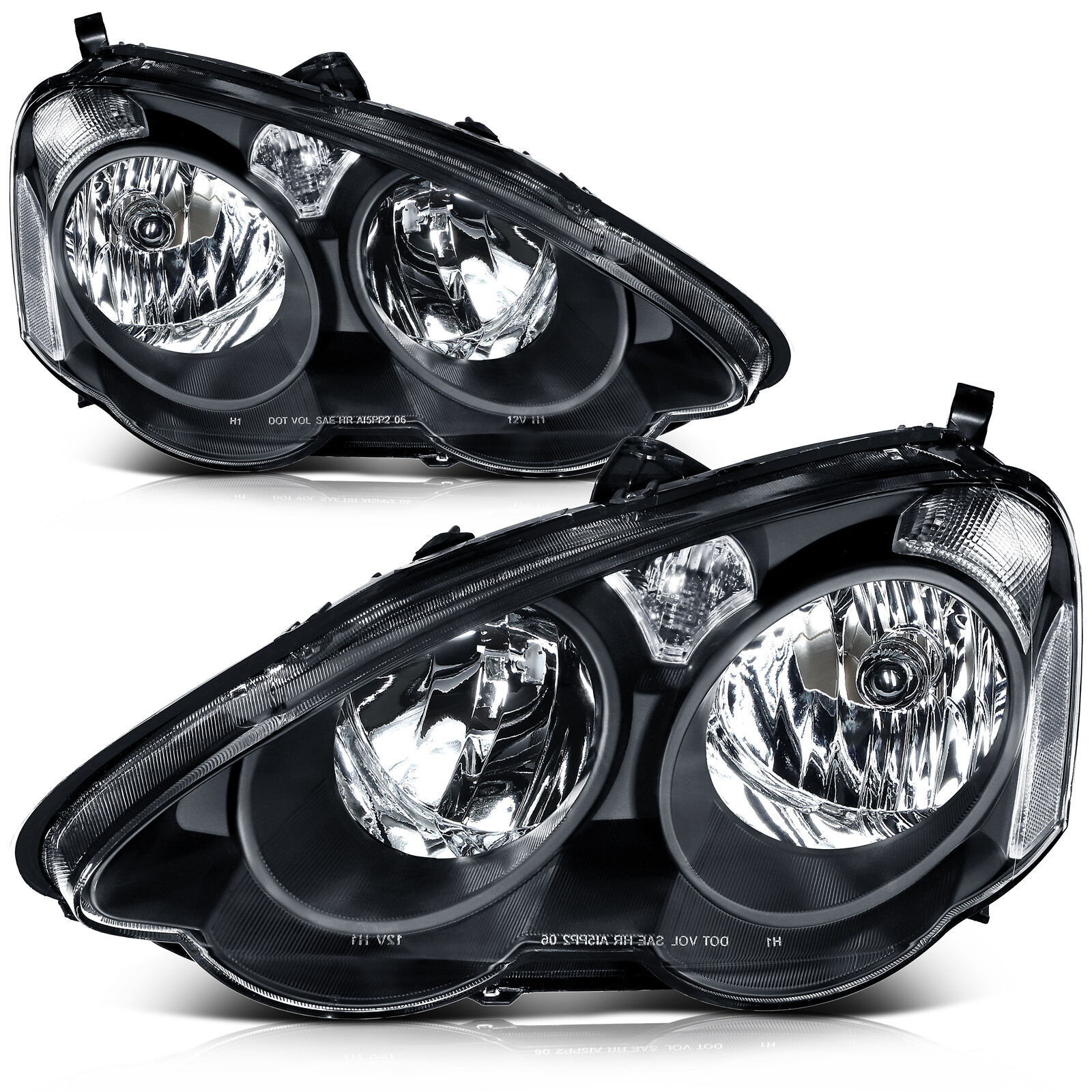 For Acura RSX (DC5) 2002-2004 Clear Lens Headlights Assembly Headlamps Pair