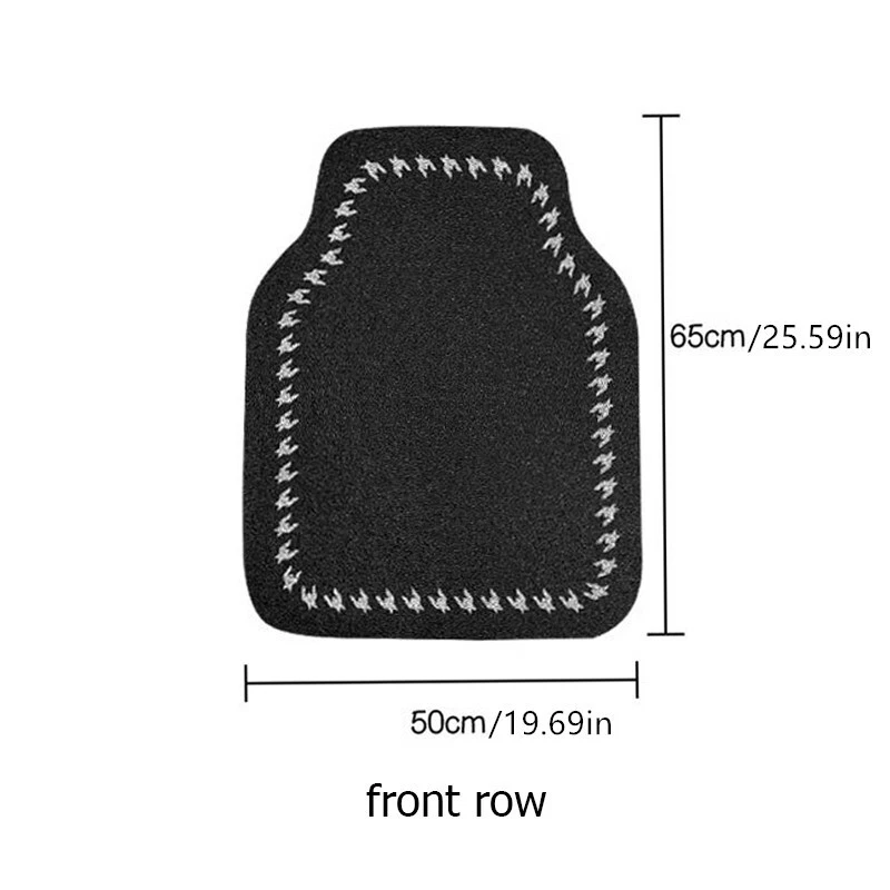 Single Piece Car Front Floor Mat Silk Coil Anti Dirt Interior Protector Foot Pad - Image 2 of 4