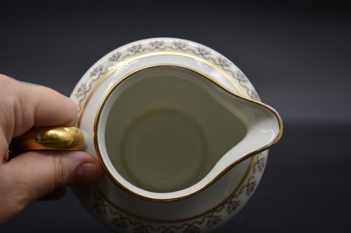 Chas Field Haviland CFA GDA Limoges CHF488 Floral Border Creamer and Sugar Set - Picture 11 of 12