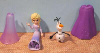 18 Polly Pocket 4'' Princess MINI DOLL ELSA FROZEN Clothes/cape Playset OLAF LOT
