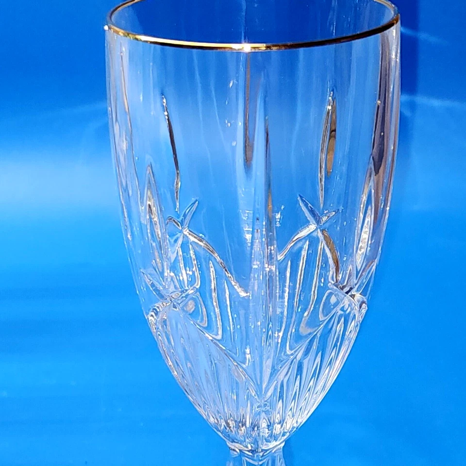 NORITAKE 8,75” CRISTAL Té Helado Bebida Vaso STENMARK con Borde Dorado - Juego de 4 Foto 3 de 4